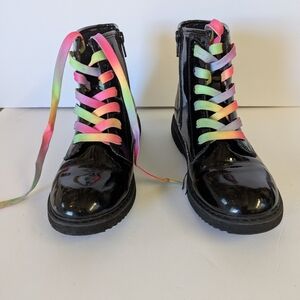 Children's Blk.Patent Leather Ankle Boots